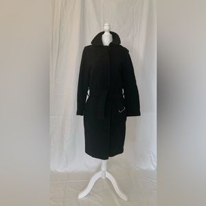 J. Crew Black Wool Blend Coat Women’s Petite Small WEARABLE AS-IS